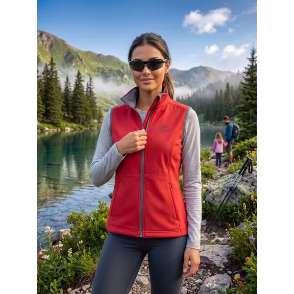  Ženski softshell prsluk ALTISPORT ALW056516 CRVENA 