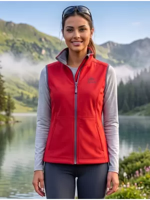 Ženski softshell prsluk ALTISPORT ALW056516 CRVENA