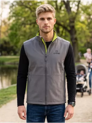 Muški softshell prsluk ALTISPORT ALM006517 ČELIČNO SIVA