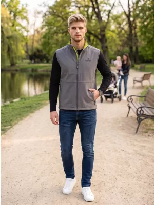 Muški softshell prsluk ALTISPORT ALM006517 ČELIČNO SIVA