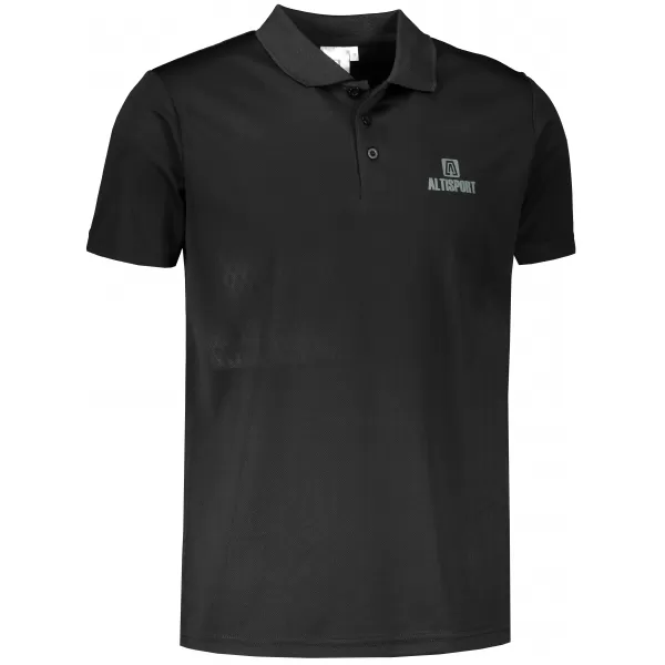  Muška funkcionalna majica s kragnom ALTISPORT ALM006217 CRNO 
