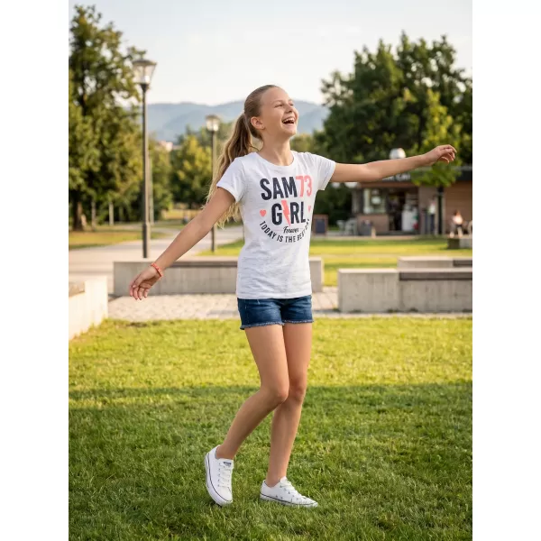  Djevojčica majice s kratkim rukavima SAM 73 KYLIE GT 549 BIJELA 
