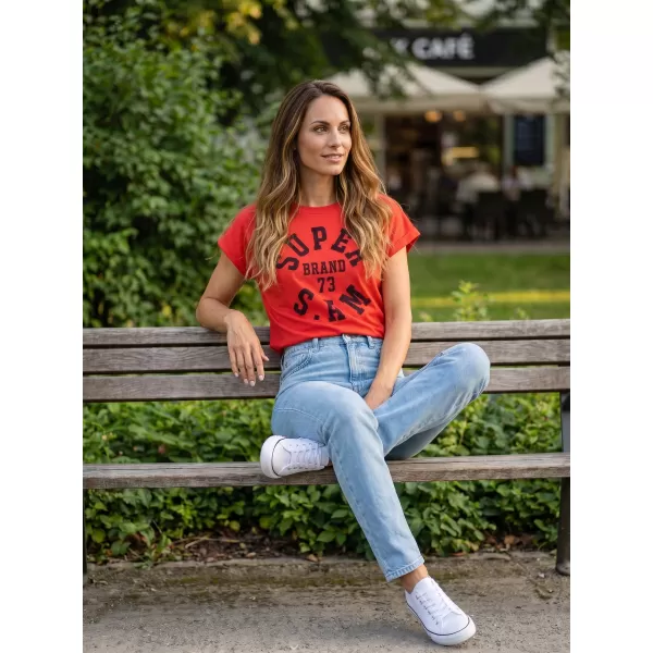  Ženska majica s kratkim rukavima SAM 73 ROBYN WT 814 CRVENI 