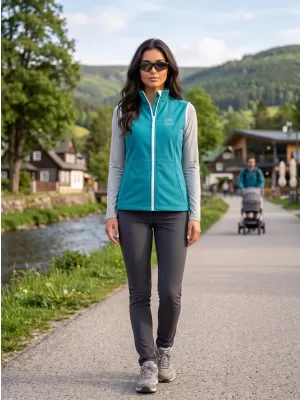 Ženski softshell prsluk ALTISPORT ALW056516 TAMNO TIRKIZNA