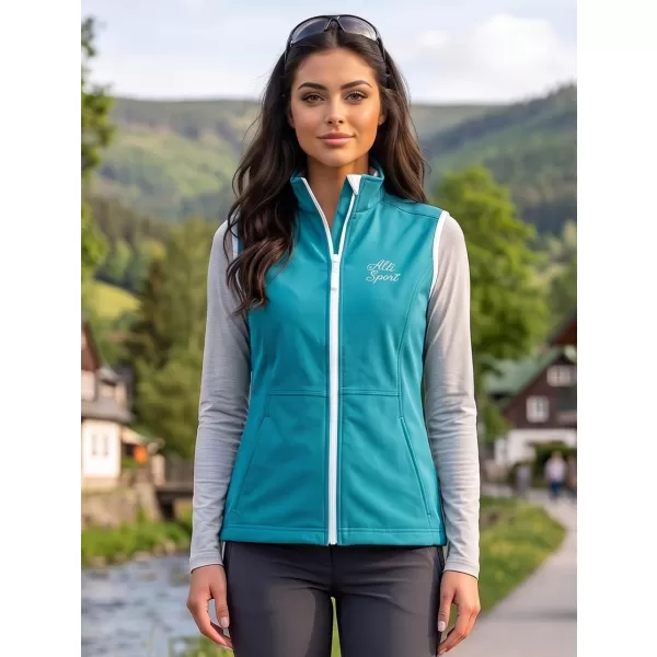  Ženski softshell prsluk ALTISPORT ALW056516 TAMNO TIRKIZNA 