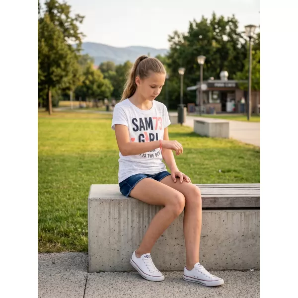  Djevojčica majice s kratkim rukavima SAM 73 KYLIE GT 549 BIJELA 