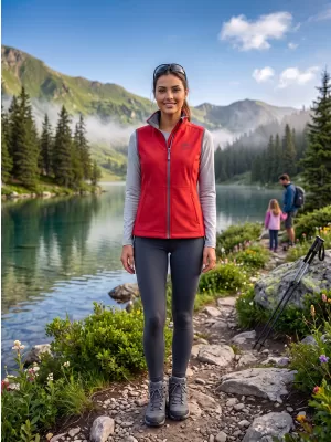 Ženski softshell prsluk ALTISPORT ALW056516 CRVENA
