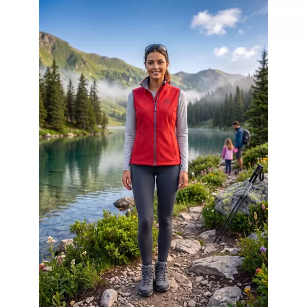  Ženski softshell prsluk ALTISPORT ALW056516 CRVENA 