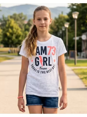 Djevojčica majice s kratkim rukavima SAM 73 KYLIE GT 549 BIJELA