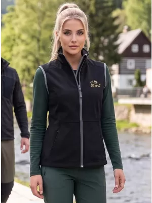 Ženski softshell prsluk ALTISPORT ALW056516 CRNO