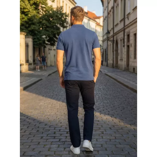  Pánské triko s límečkem ALTISPORT CARRYOVER ALM065203 PŮLNOČNÍ MODRÁ 