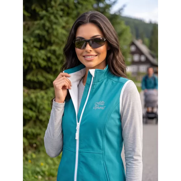  Ženski softshell prsluk ALTISPORT ALW056516 TAMNO TIRKIZNA 