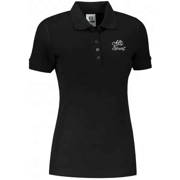  Ženska majica s kragnom ALTISPORT ALW056210 CRNO I BIJELO 