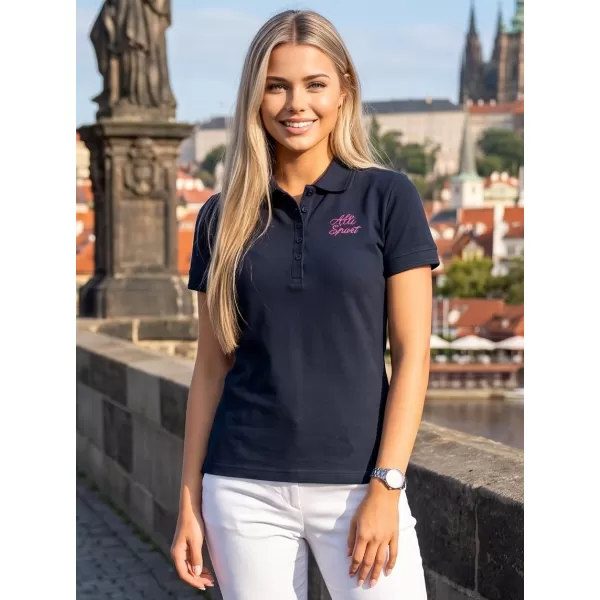  Ženska majica s kragnom ALTISPORT ALW056210 MORNARSKO PLAVA 