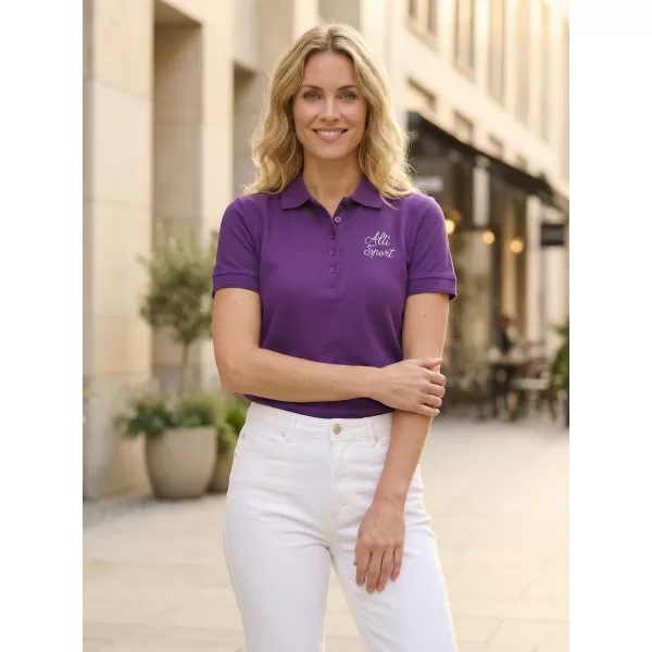  Ženska majica s kragnom ALTISPORT ALW056210 LJUBIČASTA 