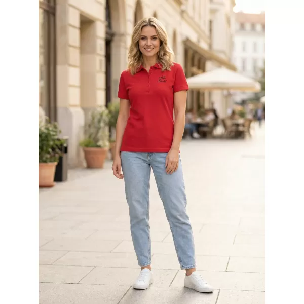  Ženska majica s kragnom ALTISPORT ALW056210 CRVENA 