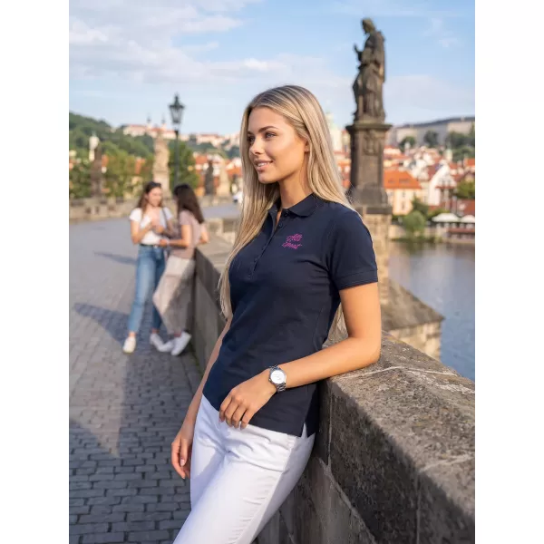  Ženska majica s kragnom ALTISPORT ALW056210 MORNARSKO PLAVA 