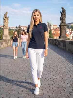 Ženska majica s kragnom ALTISPORT ALW056210 MORNARSKO PLAVA