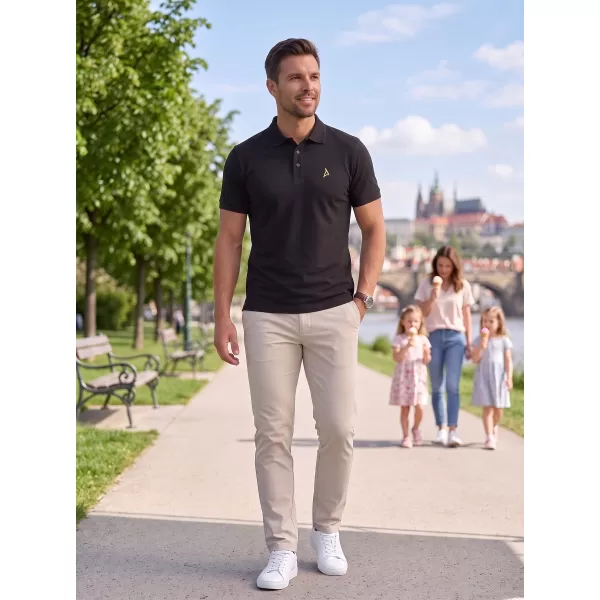  Muška vrhunska majica s kragnom ALTISPORT ALM002203 CRNO I ZELENO 