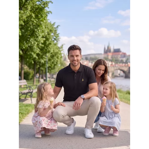  Muška vrhunska majica s kragnom ALTISPORT ALM002203 CRNO I ZELENO 