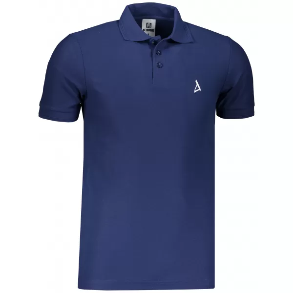  Muška vrhunska majica s kragnom ALTISPORT ALM002203 PONOĆNO PLAVA 