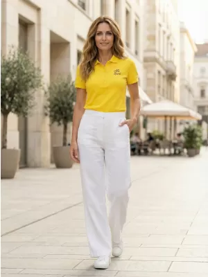 Ženska majica s kragnom ALTISPORT ALW056210 ŽUTA BOJA