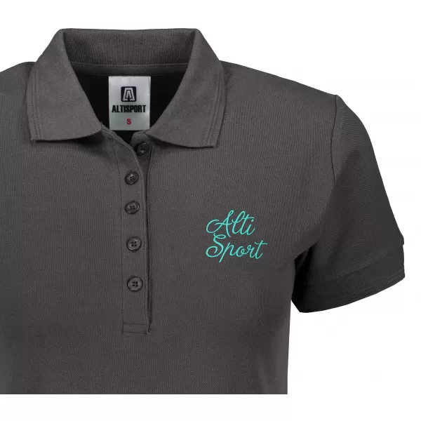  Ženska majica s kragnom ALTISPORT ALW056210 EBANOVINA SIVA/PLAVA 