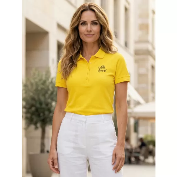  Ženska majica s kragnom ALTISPORT ALW056210 ŽUTA BOJA 