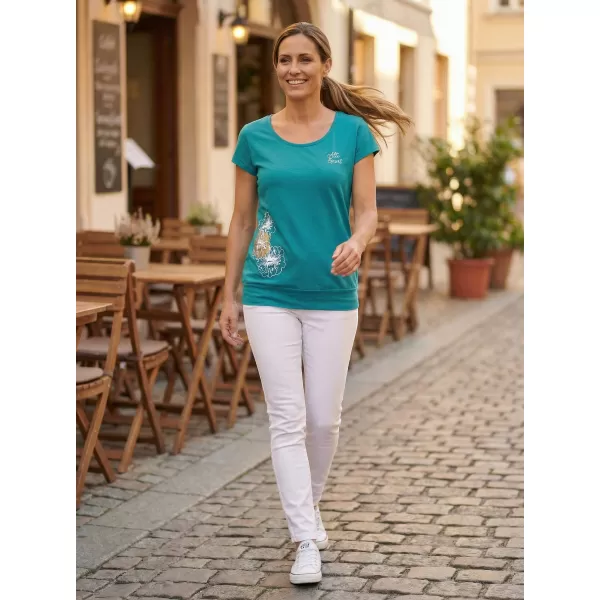  Ženska majica kratkih rukava ALTISPORT ALW106120 TAMNO TIRKIZNA 