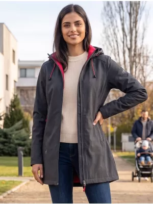 Ženski softshell kaput ALTISPORT DERAURA LCTU166 TAMNO SIVA