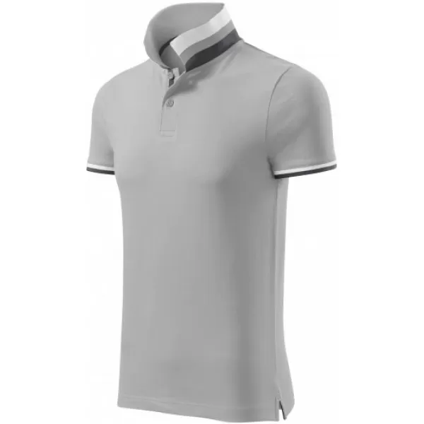  Muška majica s kragnom MALFINI PREMIUM COLLAR UP 256 SREBRNO SIVA 
