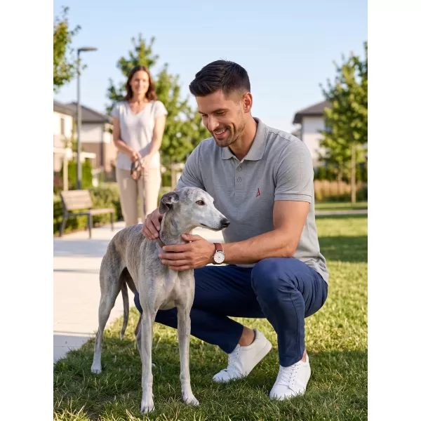  Muška vrhunska majica s kragnom ALTISPORT ALM002203 TAMNO SIVI ODSJAJI 