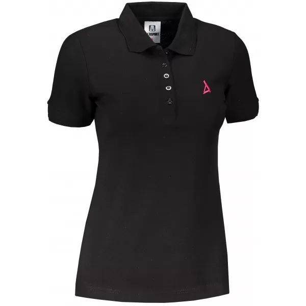  Ženska premium majica s kragnom ALTISPORT ALW002210 CRNO RUŽIČASTA 