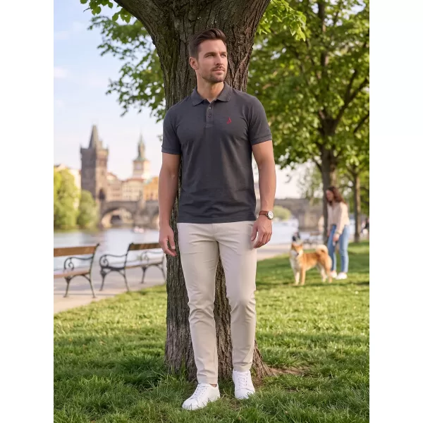  Muška vrhunska majica s kragnom ALTISPORT ALM002203 ANTRACIT NAGLASAK 