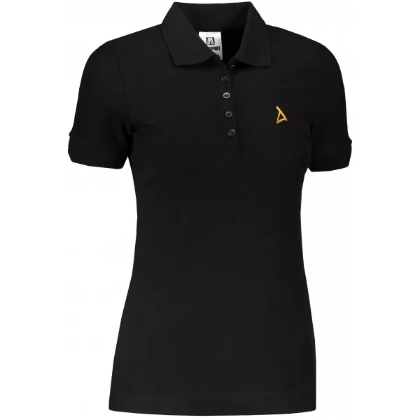  Ženska premium majica s kragnom ALTISPORT ALW002210 CRNO I ZLATNO 