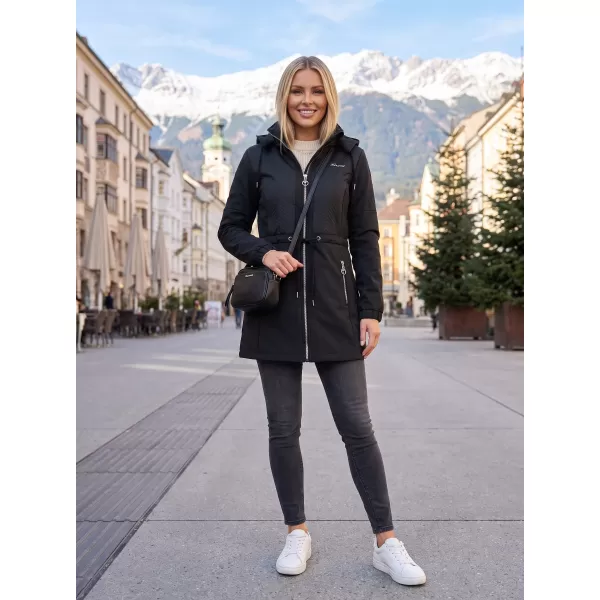  Ženski softshell kaput KIXMI MALAYA CRNO 