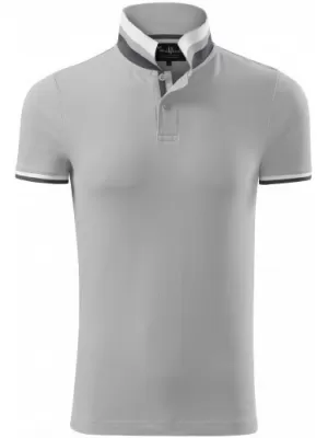 Muška majica s kragnom MALFINI PREMIUM COLLAR UP 256 SREBRNO SIVA