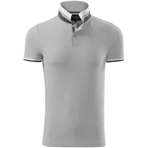  Muška majica s kragnom MALFINI PREMIUM COLLAR UP 256 SREBRNO SIVA 