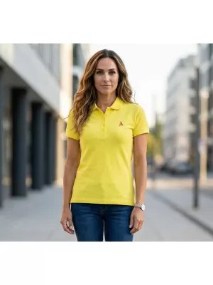 Ženska premium majica s kragnom ALTISPORT ALW002210 LIMUN