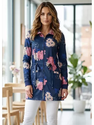 Ženski sweatshirt KIXMI MIRABEL TAMNO PLAVA
