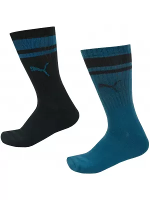 Čarape PUMA CREW HERITAGE STRIPE 2P 907944-05 CRNA