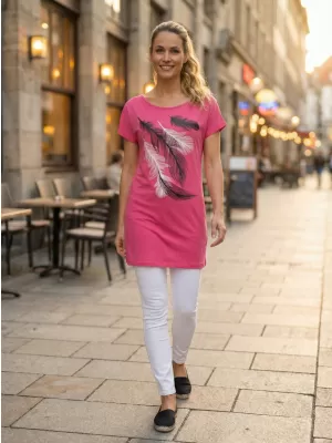 Dámské prodloužené triko ALTISPORT CARRYOVER ALW112123 PURPUROVÁ