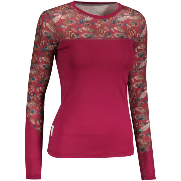  Ženska termo majica SENSOR MERINO IMPRESS 21200019 LILA/FEATHER 