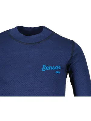 Dječja termo majica SENSOR MERINO DF LOGO 21200026 DEEP BLUE
