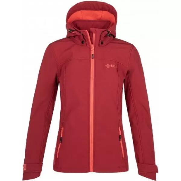  Ženska softshell jakna KILPI RAVIA-W QL0001KI TAMNOCRVENA 