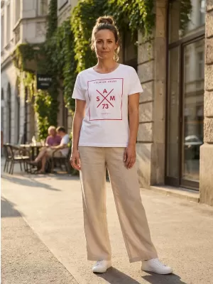 Ženska majica s kratkim rukavima SAM 73 TANYA WT 826 BIJELA