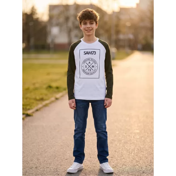  Dječak t -majica s dugim rukavima SAM 73 JACK BT 553 BIJELA 