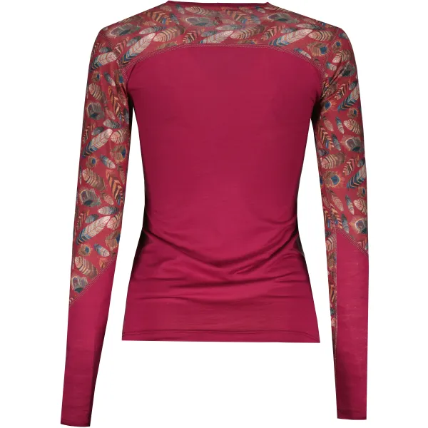  Ženska termo majica SENSOR MERINO IMPRESS 21200019 LILA/FEATHER 