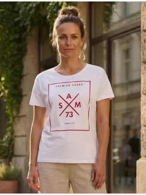 Ženska majica s kratkim rukavima SAM 73 TANYA WT 826 BIJELA