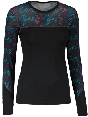 Ženska termo majica SENSOR MERINO IMPRESS 21200018 CRNA/STRIPES